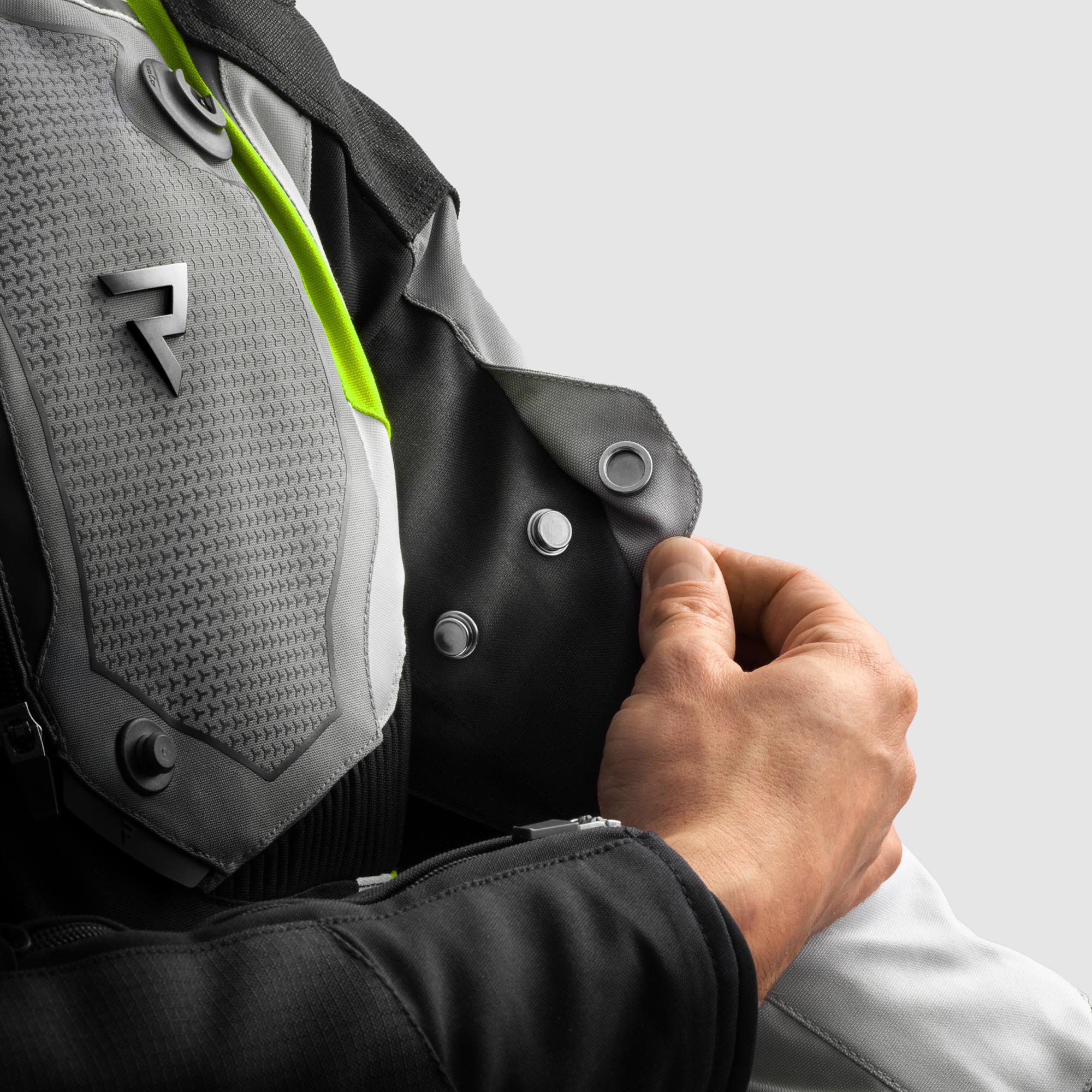 Side view of Rebelhorn Borg 2 waterproof Motorcycle Textile Jacket