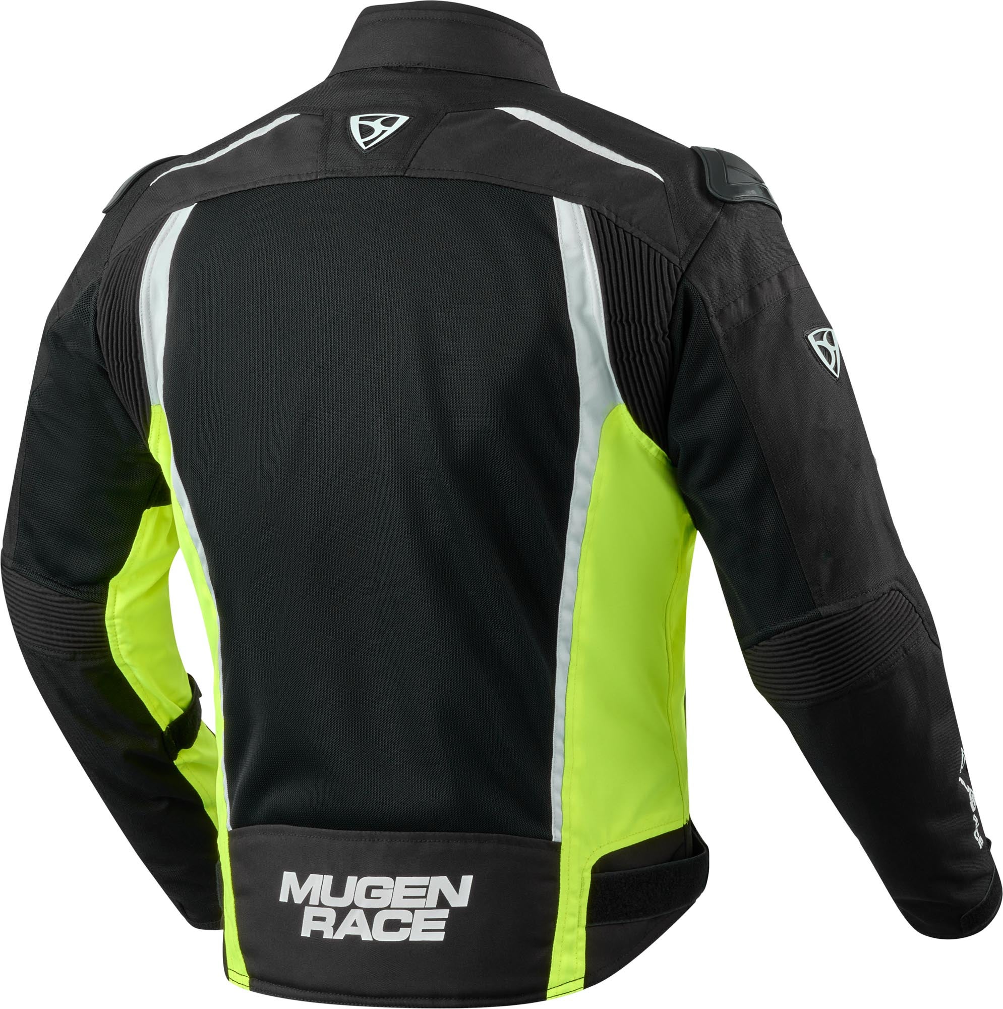 MUGENRACE Diavolo-1 waterproof Motorcycle Textile Jacket black/white/neon-yellow L Figure 2