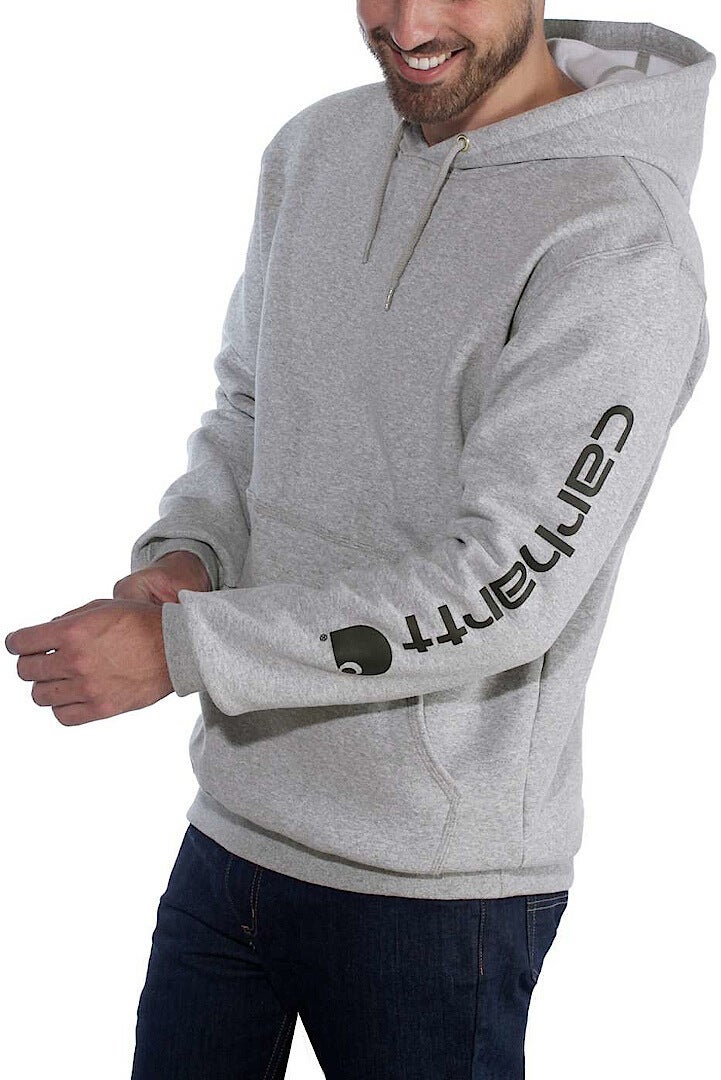 Carhartt Midweight Sleeve Logo Hoodie grey-mottled S Figure 2