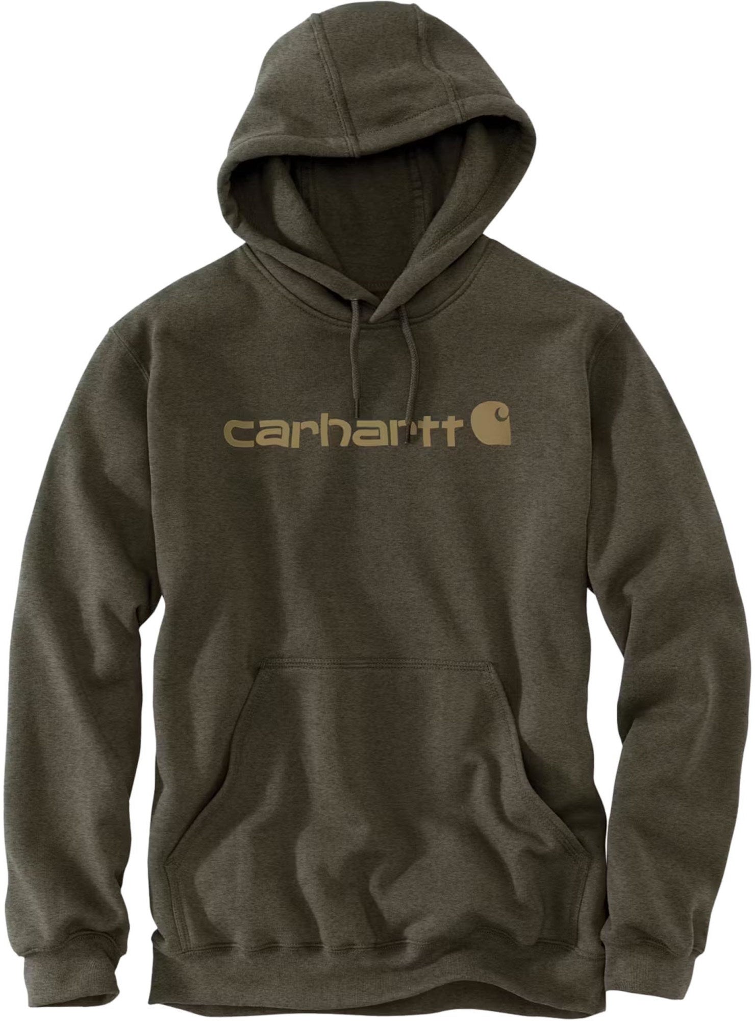 Carhartt Marquette Logo Sudadera con capucha Verde oscuro S Figura 1