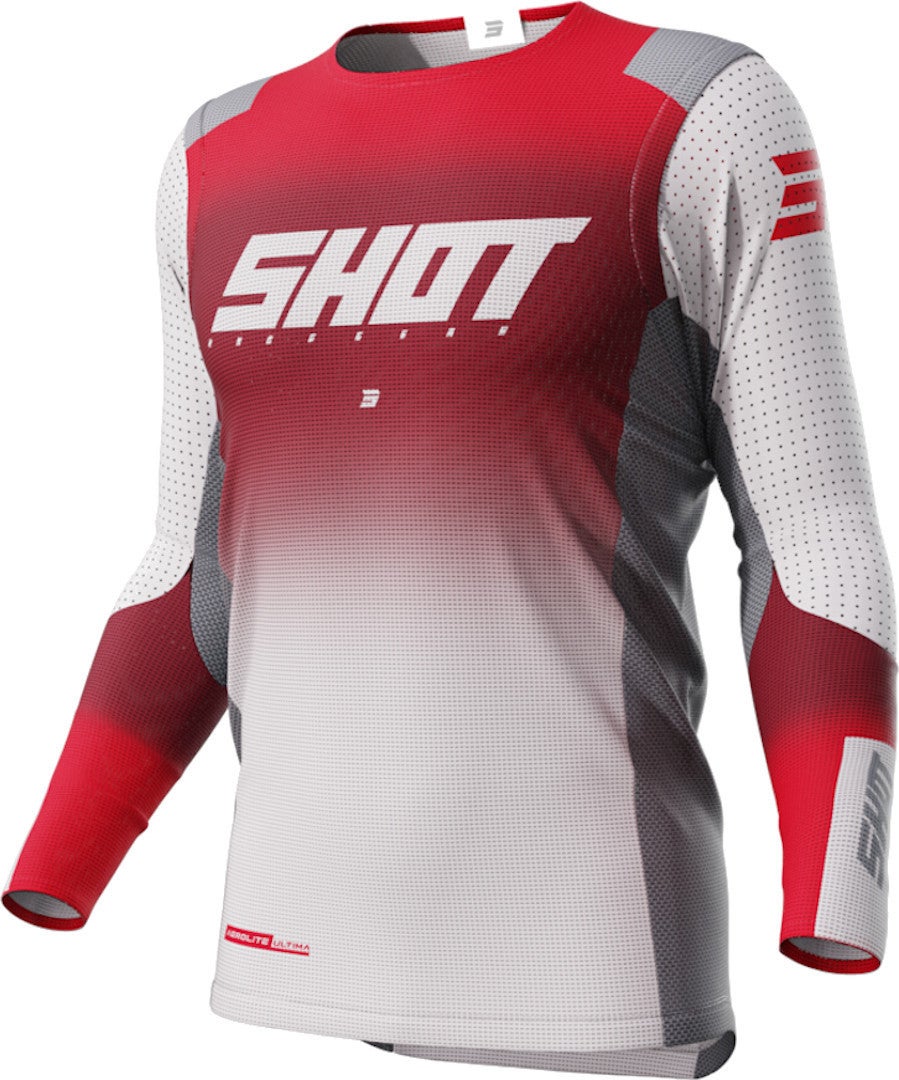 Shot Aerolite Ultima Motorcross jersey wit/rood S Figuur 1