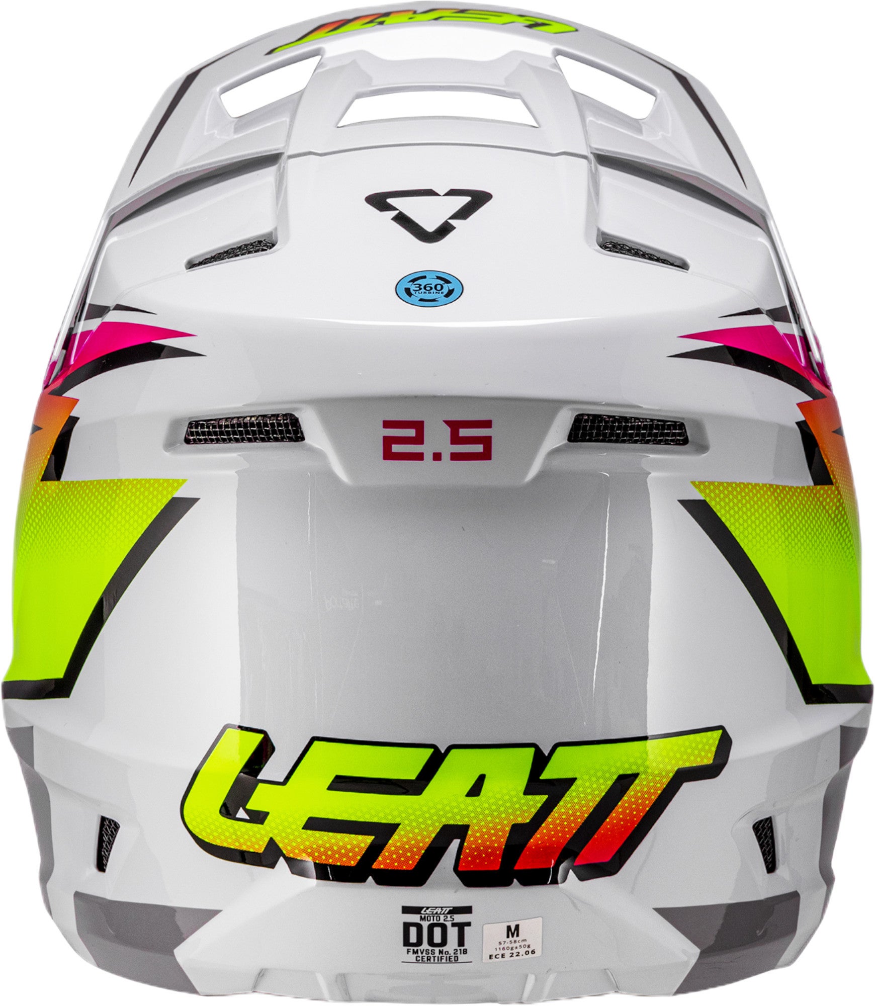 Leatt 2.5 V26 Motorcross helm wit/roze/geel XS (53/54) Figuur 3