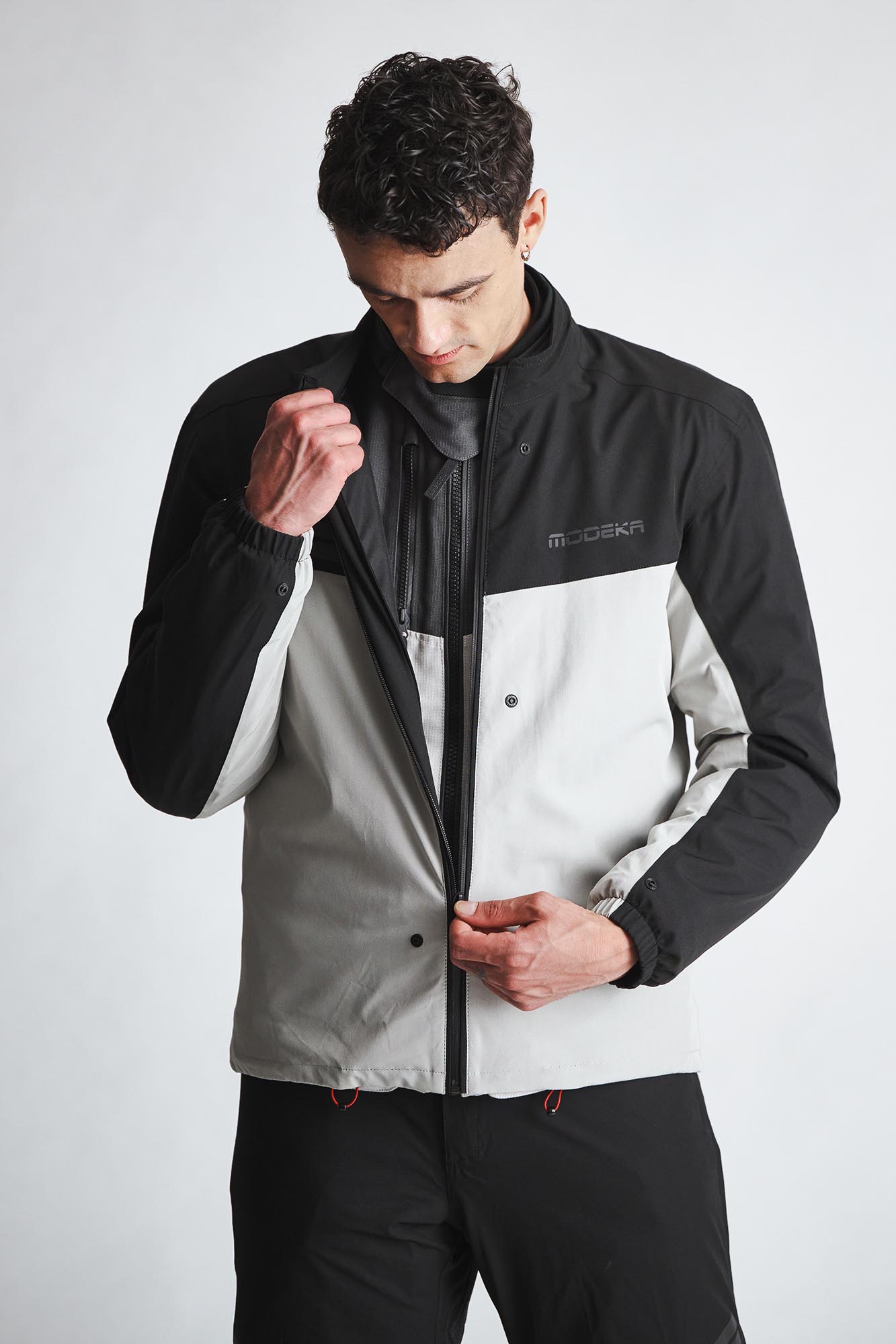 Modeka Atlaz Motorrad Textiljacke hellgrau/schwarz L Abbildung 8
