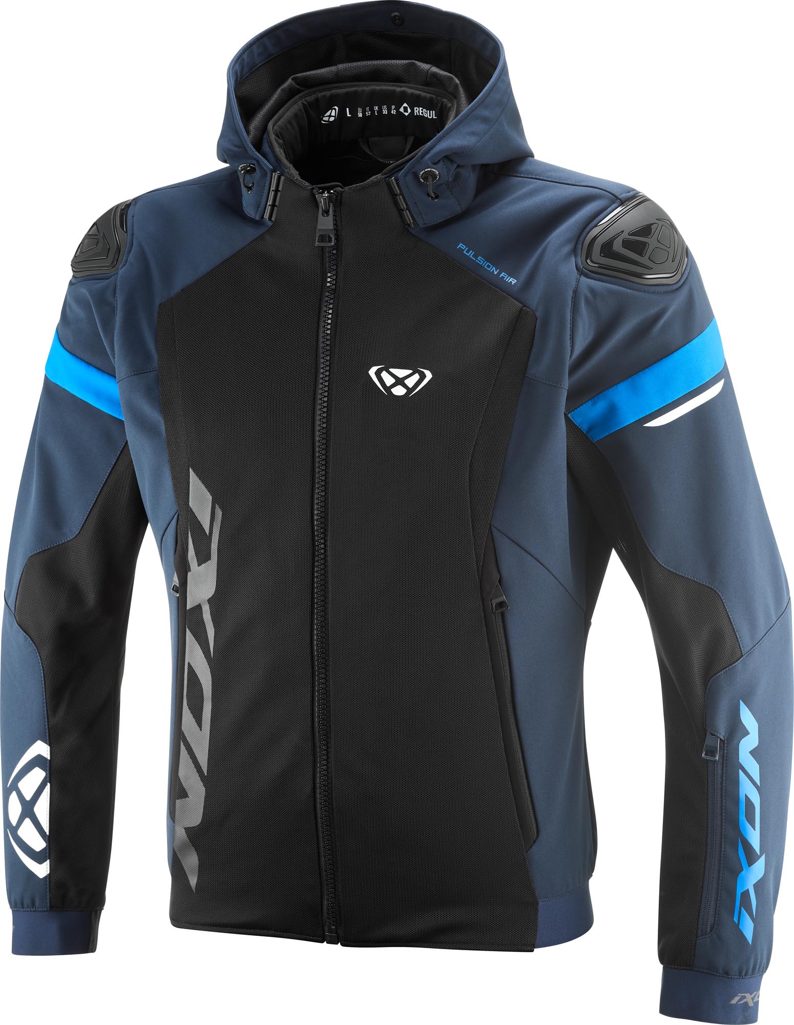Ixon Pulsion Air Motorrad Textiljacke schwarz/blau/weiß 3XL Abbildung 1