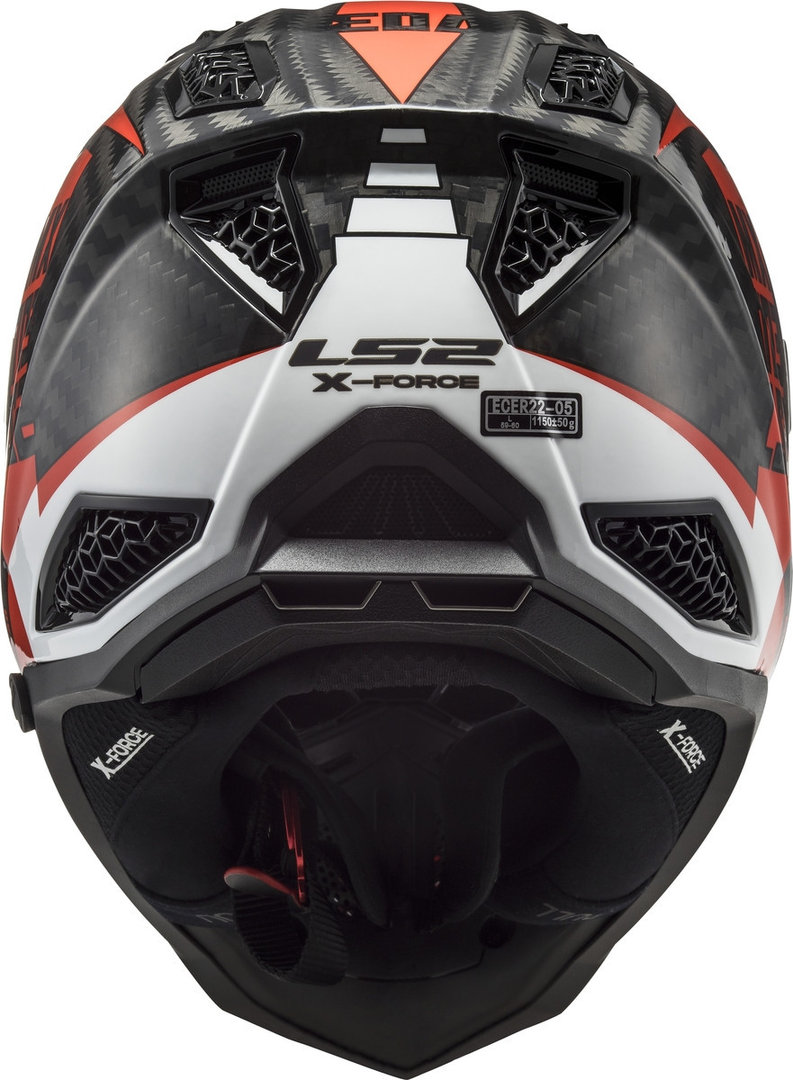 LS2 MX703 X-Force Victory Carbon Motocross hjälm svart/röd/vit Man (57/58) Figur 3