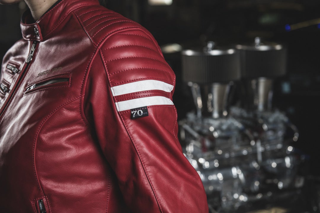 Segura Funky Damen Motorrad Lederjacke rot 42 Abbildung 6