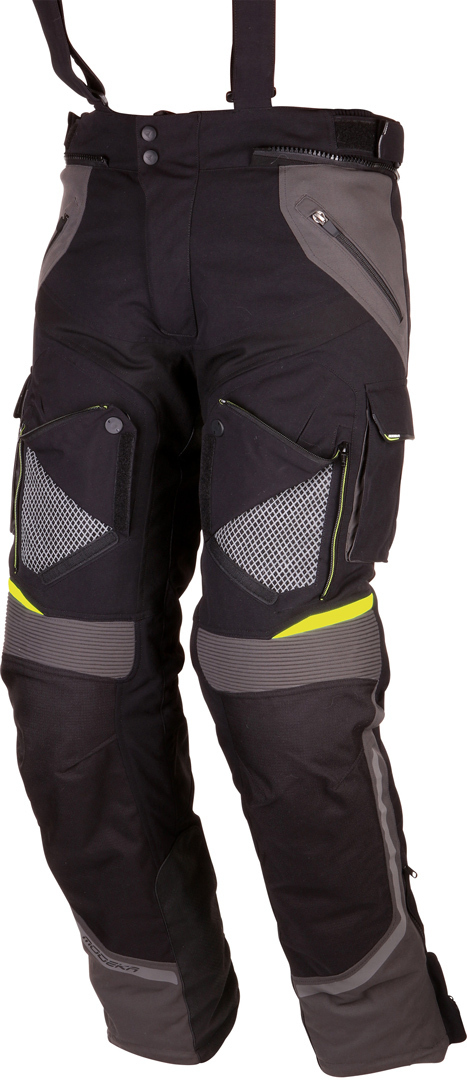 Modeka Panamericana Motorcycle Textile Pants black/neon Long M Figure 1