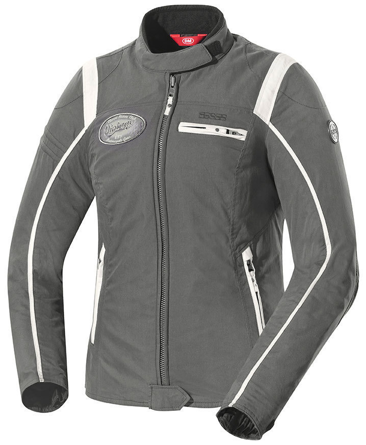 IXS Ridley Ladies Textile Jacket dark grey/white L Figure 1
