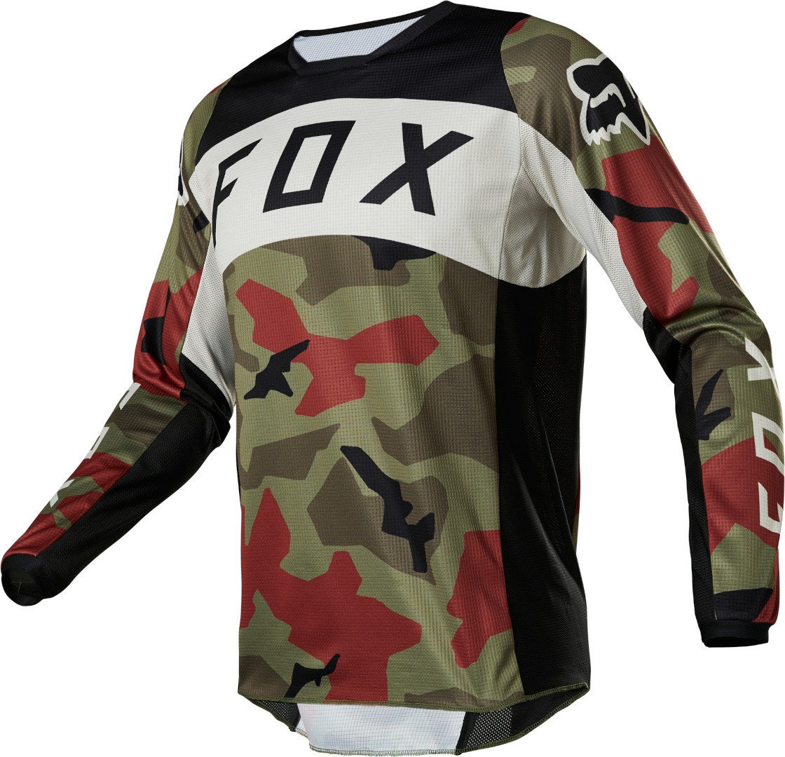 FOX 180 BNKR Maillot de motocross Vert/camouflage L Figure 3