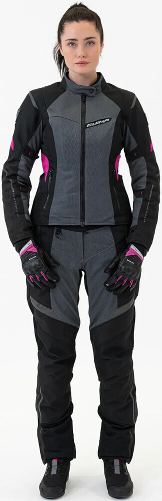 SHIMA Rush 2.0 Vented vattentät Damer Motorcykel Textil Byxor Svart/grå 3XL Figur 4