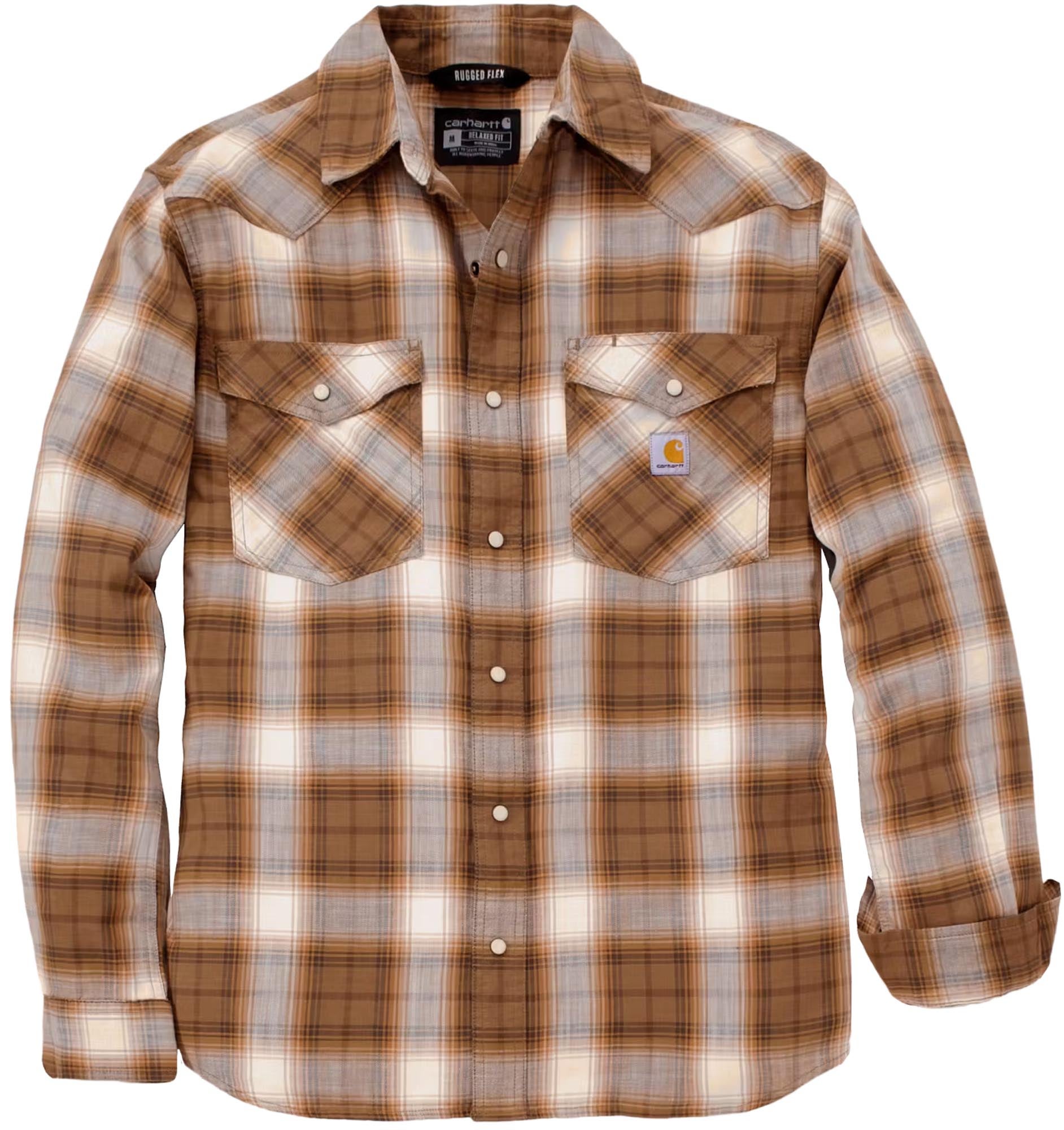 Carhartt Montana Bozeman Relaxed Plaid Majica siva/rjava L Slika 1