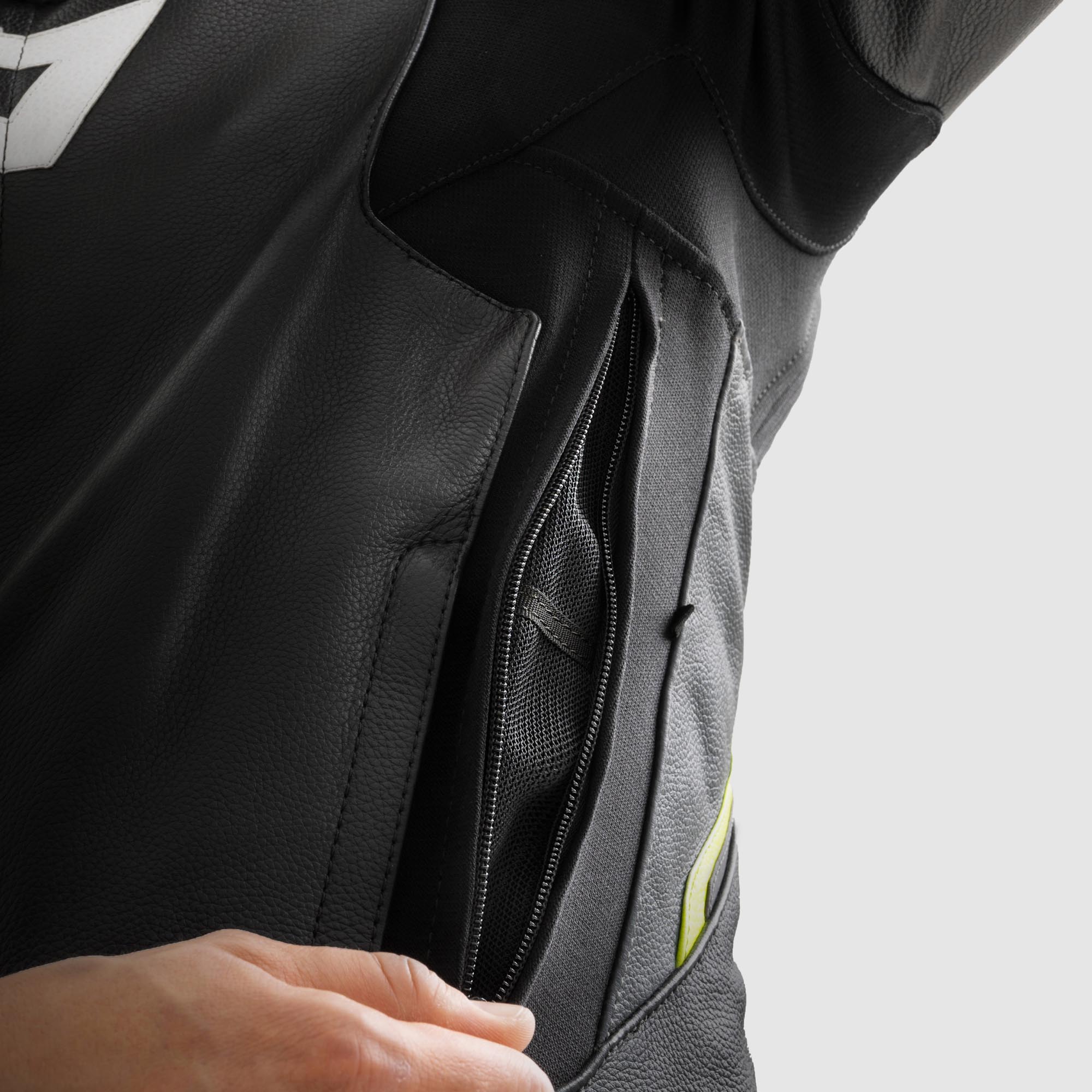 Side view of Rebelhorn Veloce Motorcycle Leather Jacket