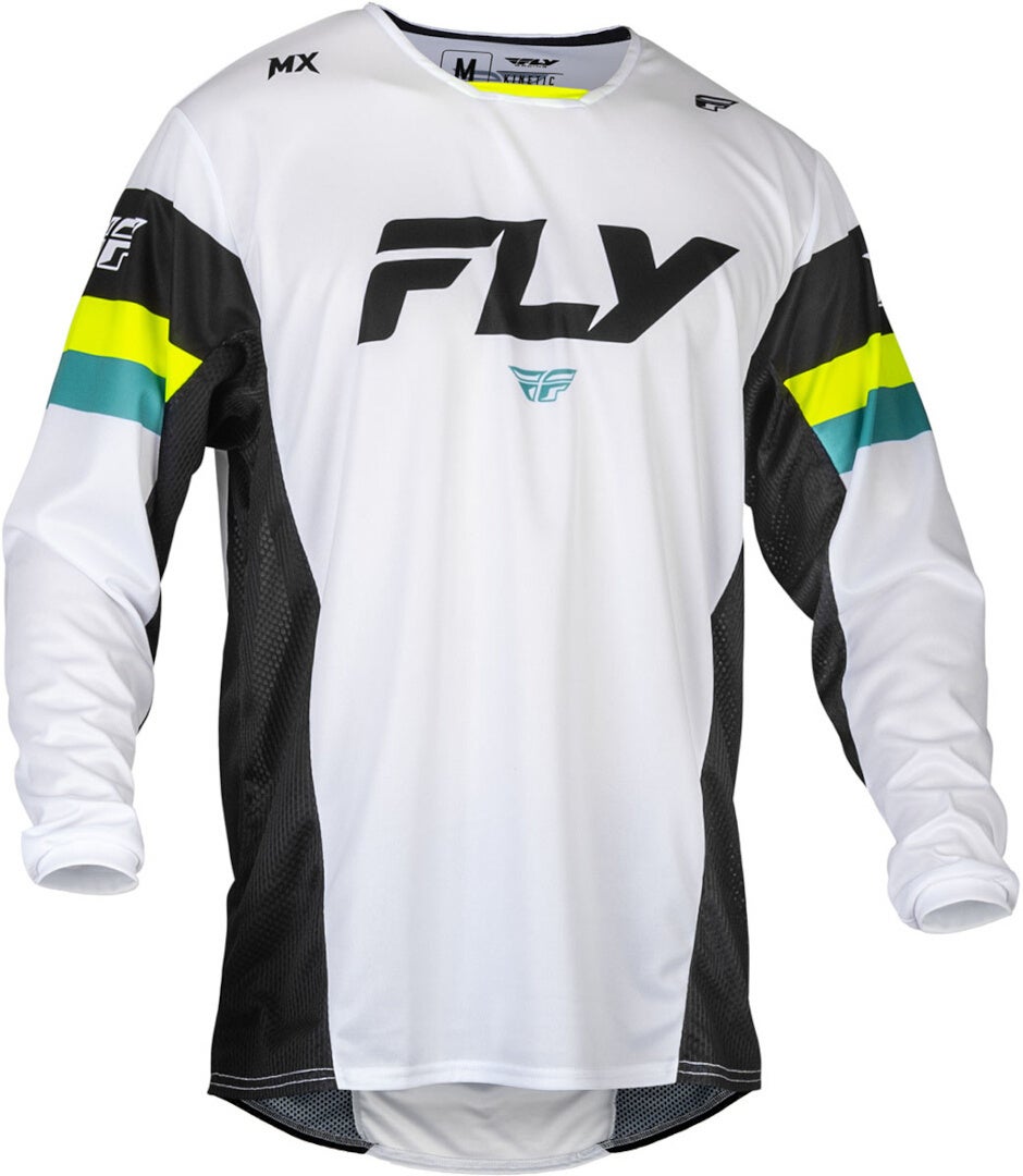 Fly Racing Kinetic Prix 2024 Motocross Jersey weiß/schwarz L Abbildung 1