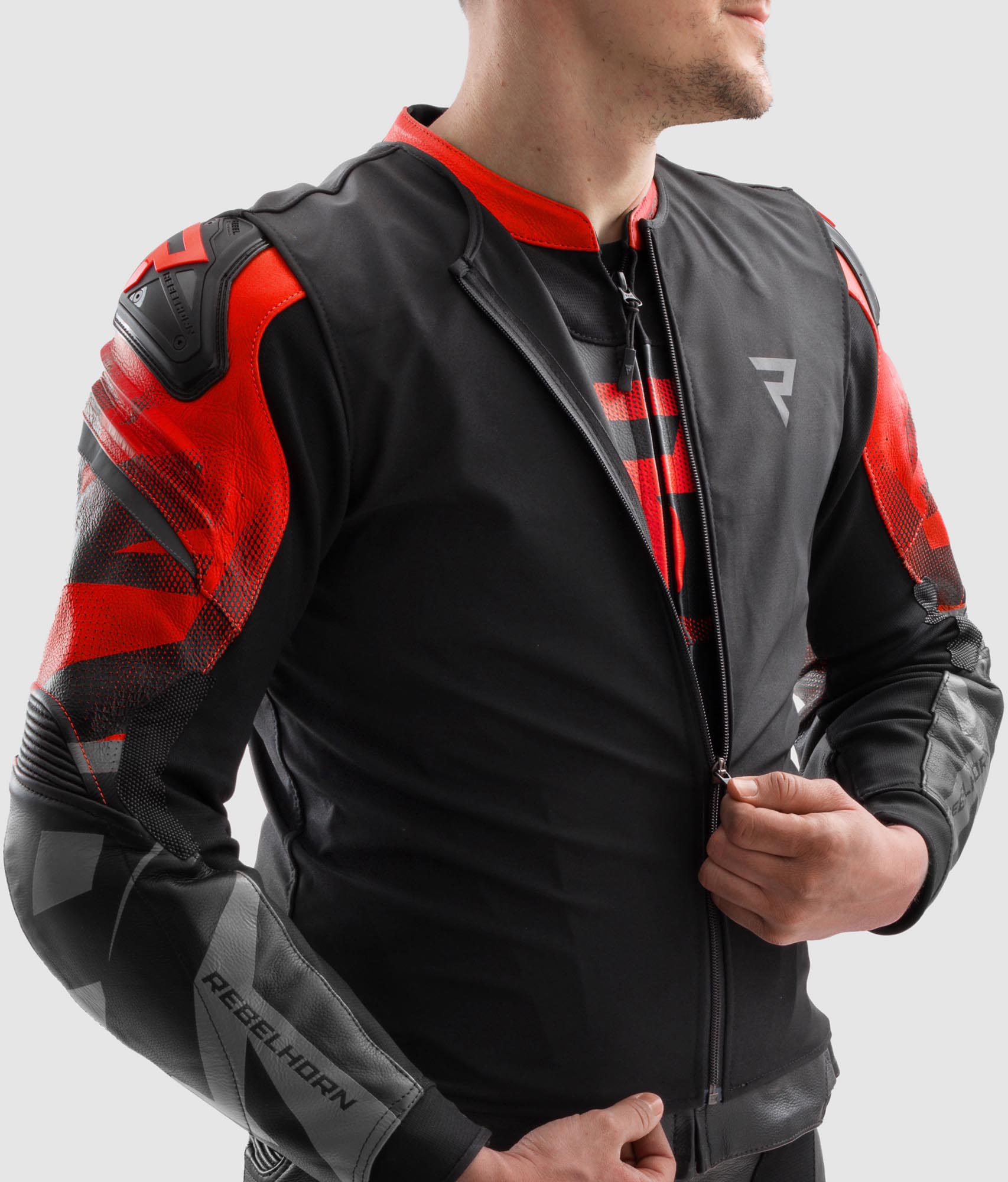 Side view of Rebelhorn Inferno Motorcycle Leather Jacket
