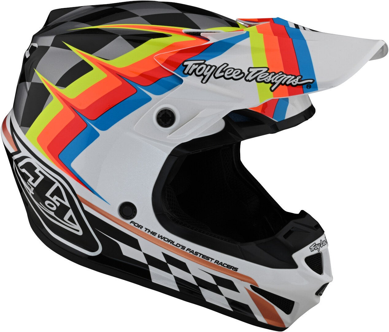 Troy Lee Designs SE4 Warped Polyacrylite MIPS Motorcross helm Wit XL (60/61) Figuur 3