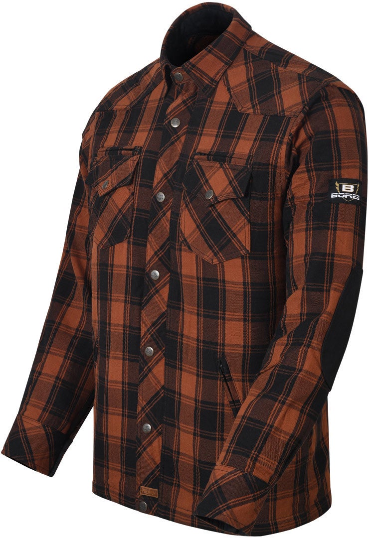 Bores Lumberjack Premium Motorradhemd orange/schwarz XXL Abbildung 2