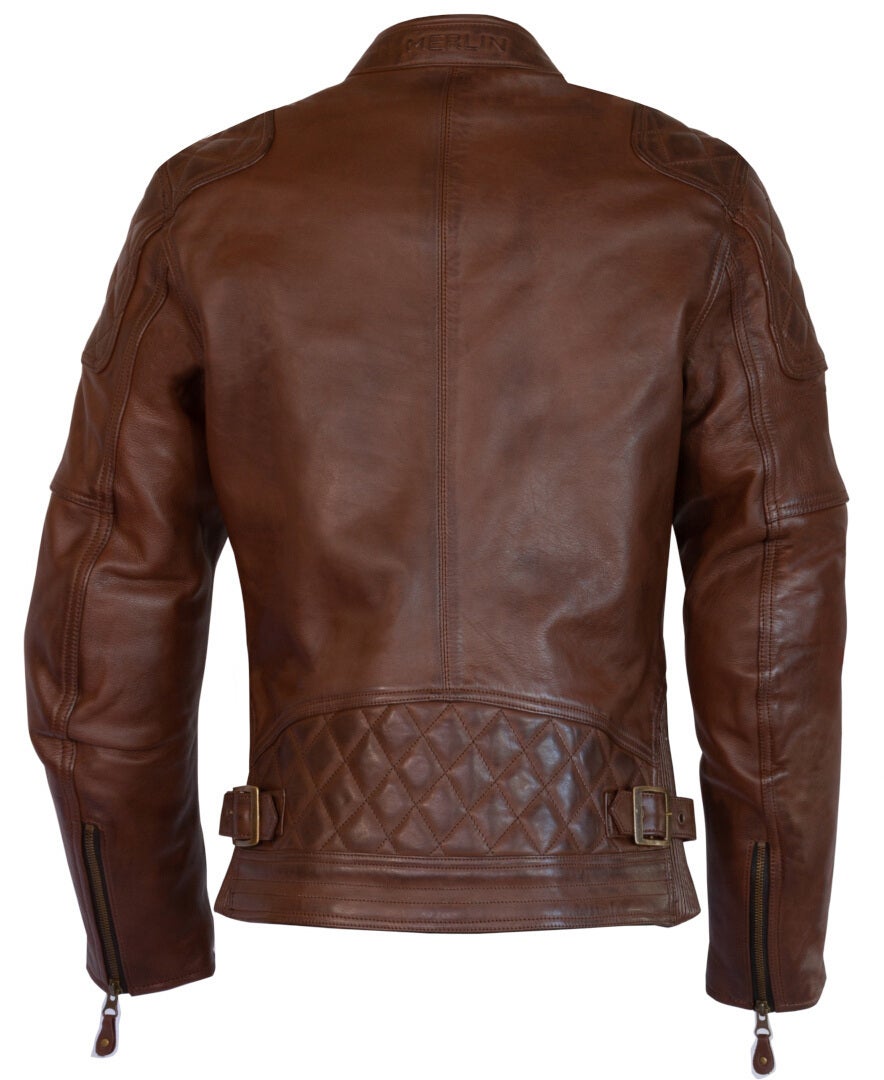 Side view of Merlin Bristol D3O Cafe Ladies Motorcycle Leather Jacket