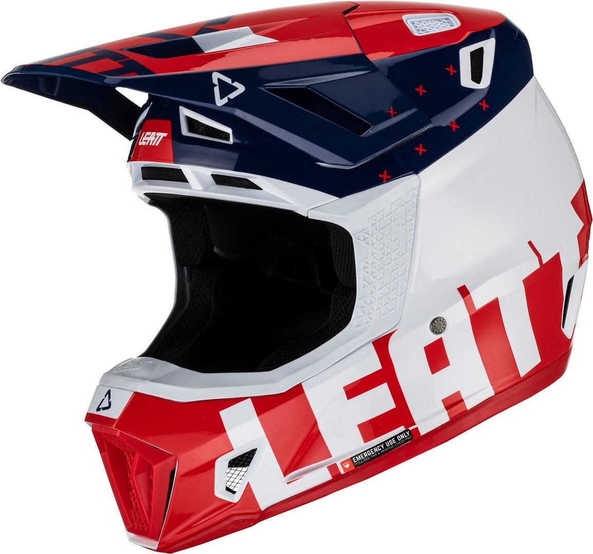Leatt 7.5 Tricolor Casco da motocross con occhiali rosso/bianco/blu S (55/56) Figura 5