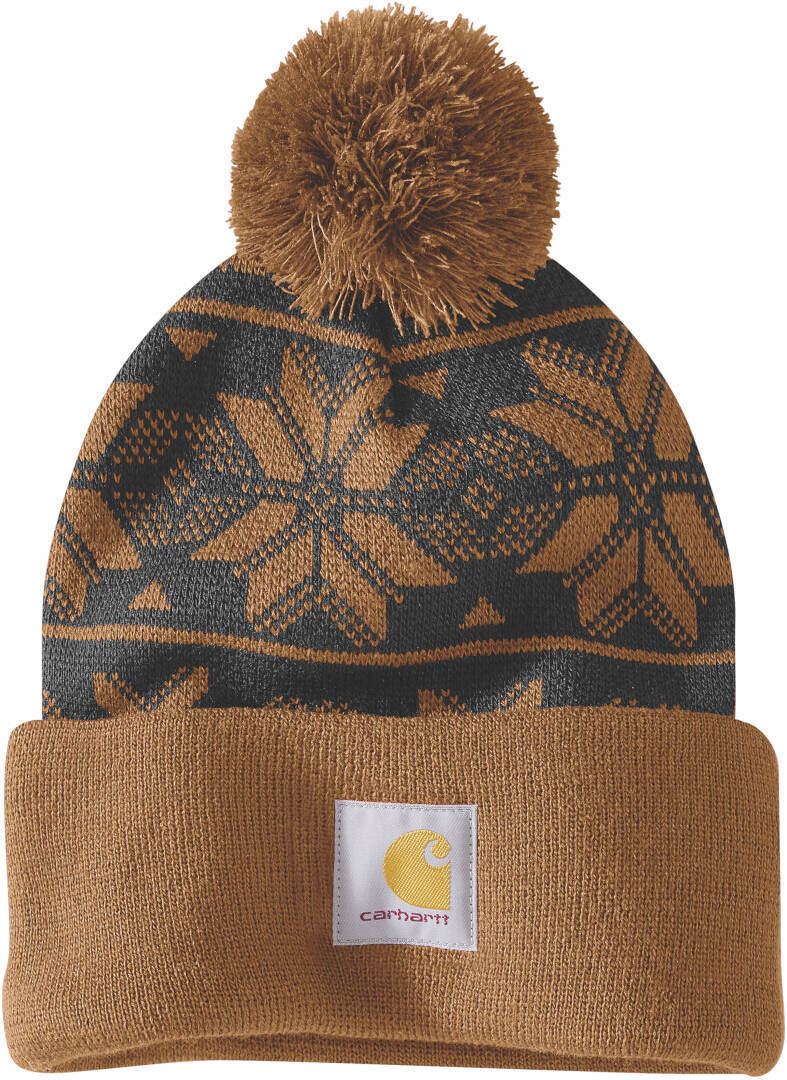 Carhartt Knit Pom Jacquard Gorro Feminino marrom Figura 1