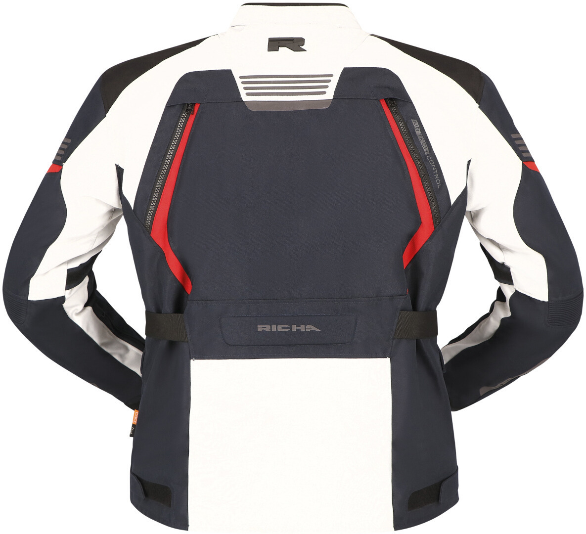 Richa Phantom 3 waterproof Motorcycle Textile Jacket light grey/blue/red S Figure 3