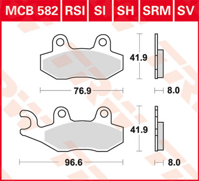 TRW Lucas Sinterbelag MCB582SH Figur 1