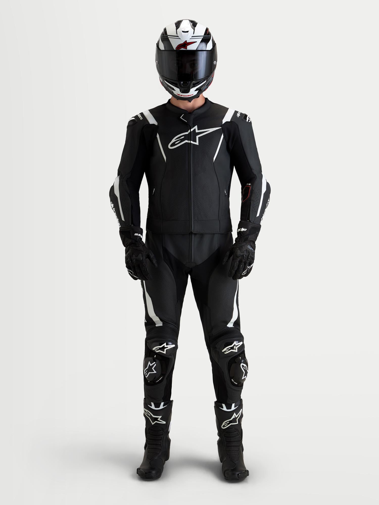 Alpinestars Missile V3 2-Teiler Motorrad Lederkombi schwarz/weiß 60 Abbildung 13