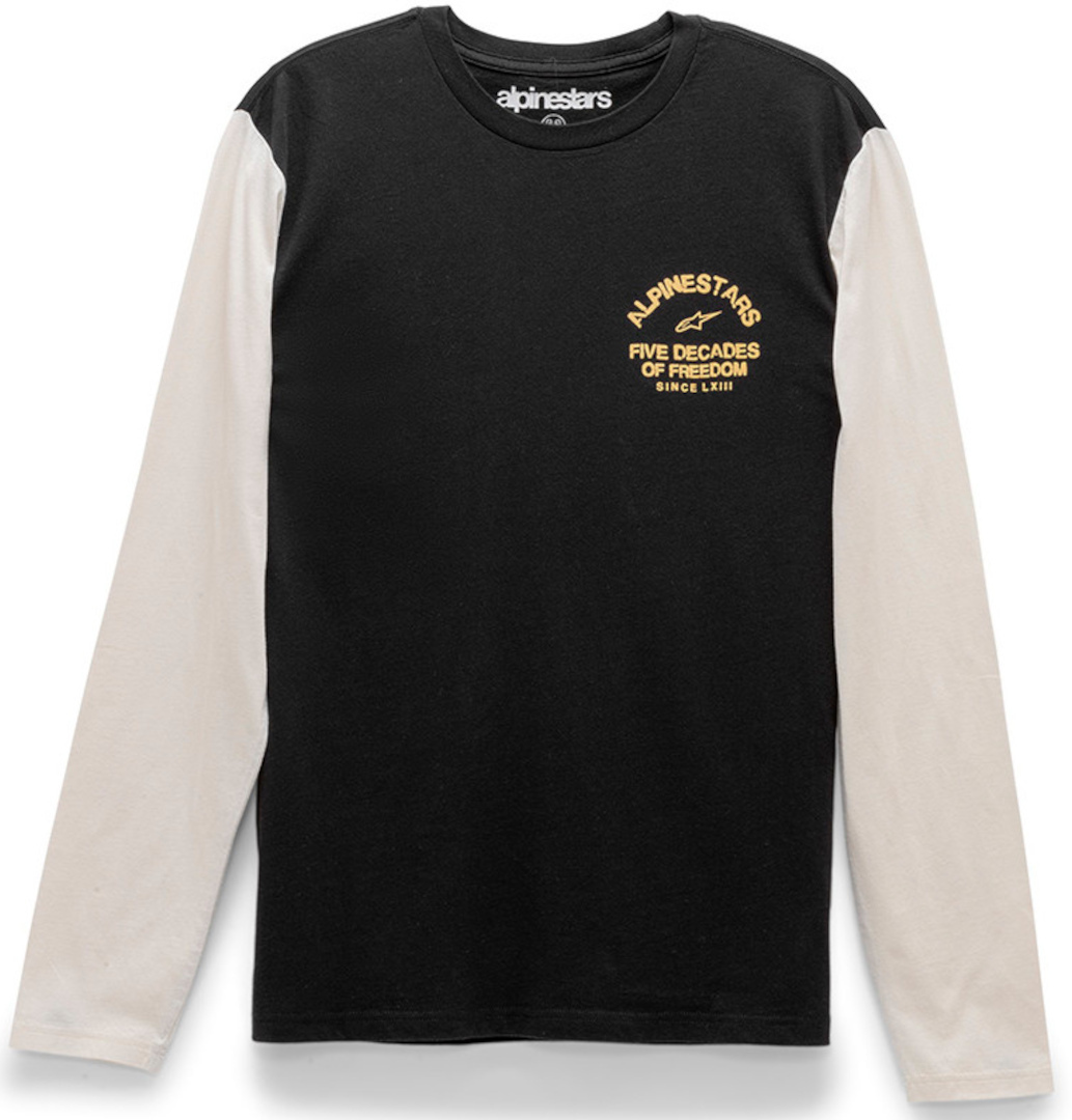 Alpinestars Decades Camisa longsleeve preto/branco L Figura 1