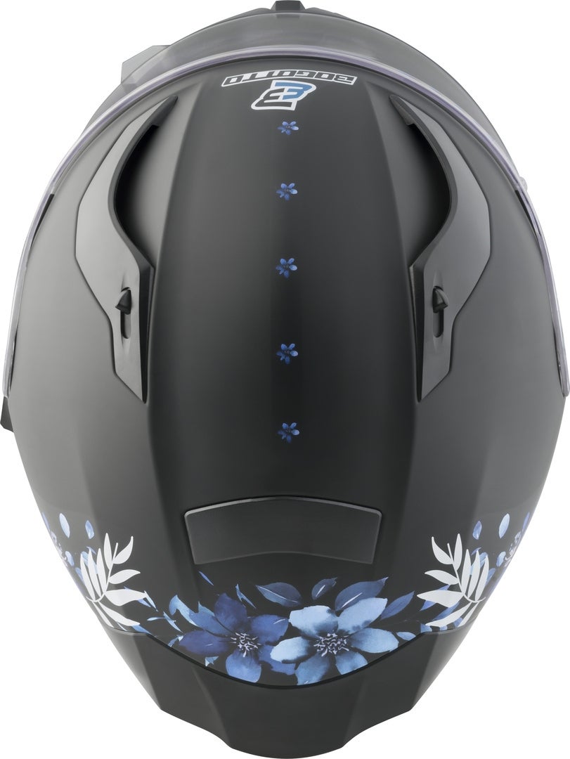 Bogotto H128 Fiori Přilba černá/modrá L Obrázek 6
