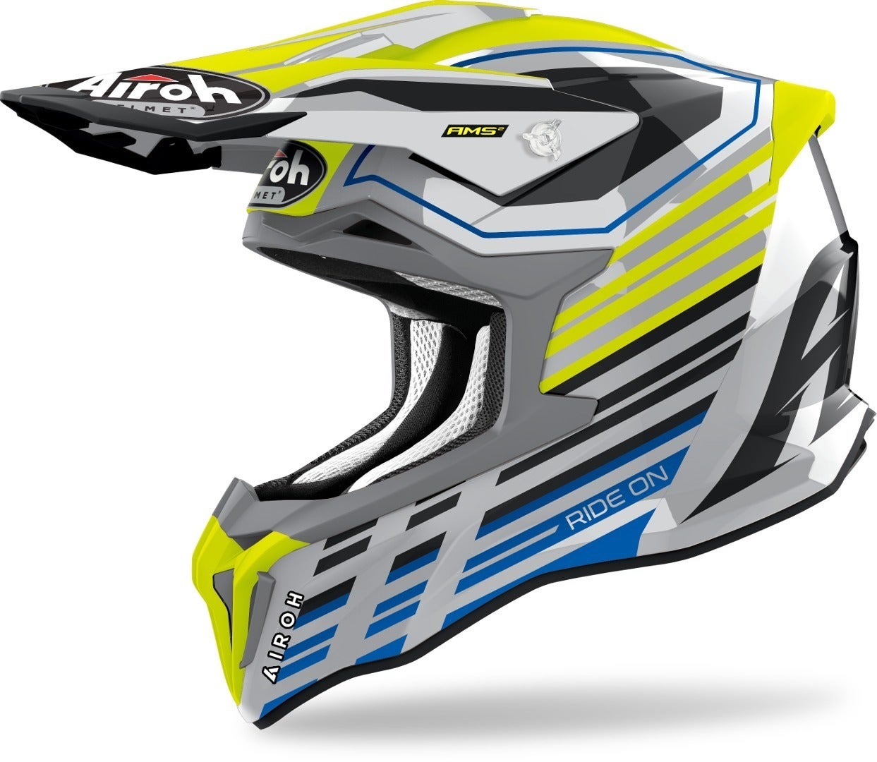 Airoh Strycker Shaded Carbon Casco motocross giallo M (57/58) Figura 1