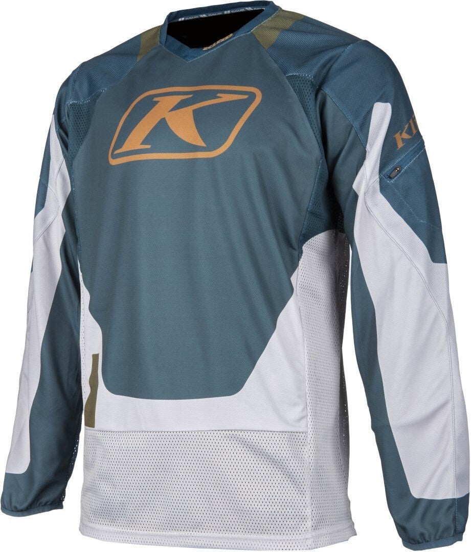 Klim Dakar 2025 Maillot de motocross Gris/bleu XL Figure 1