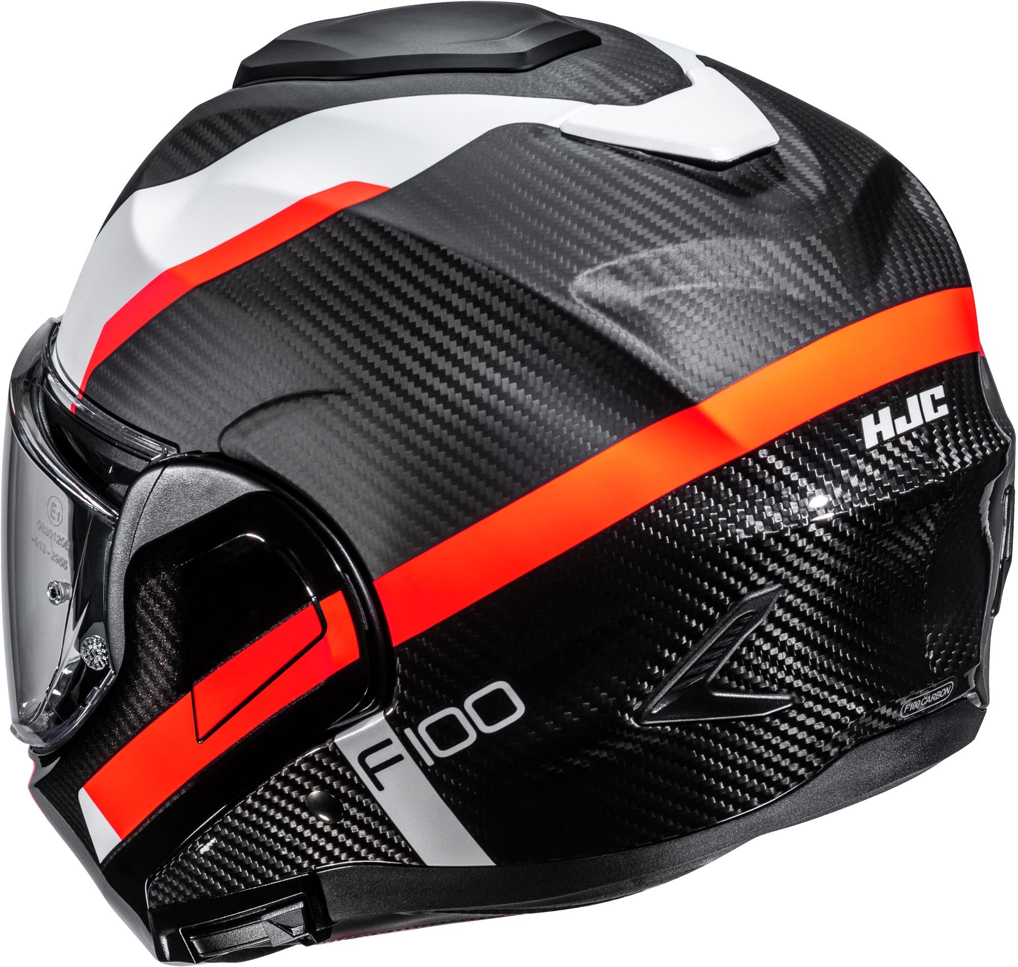 HJC F100 Carbon Askan Helmet black/white/red L (58/59) Figure 3