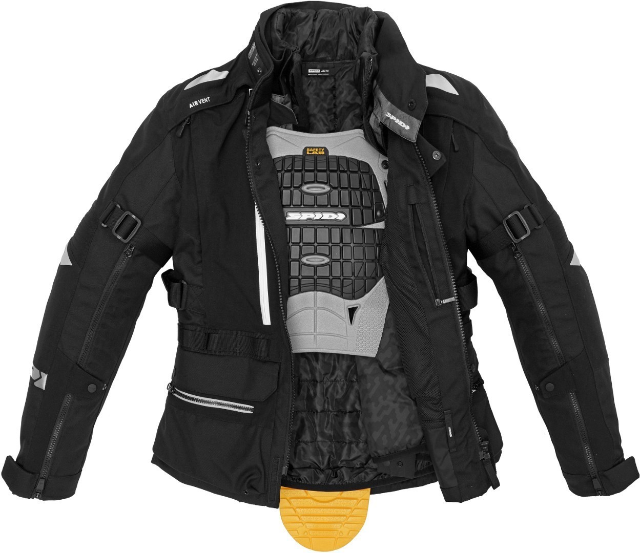 Spidi H2Out Allroad Motorcycle Textile Jacket black/grey L Figure 3