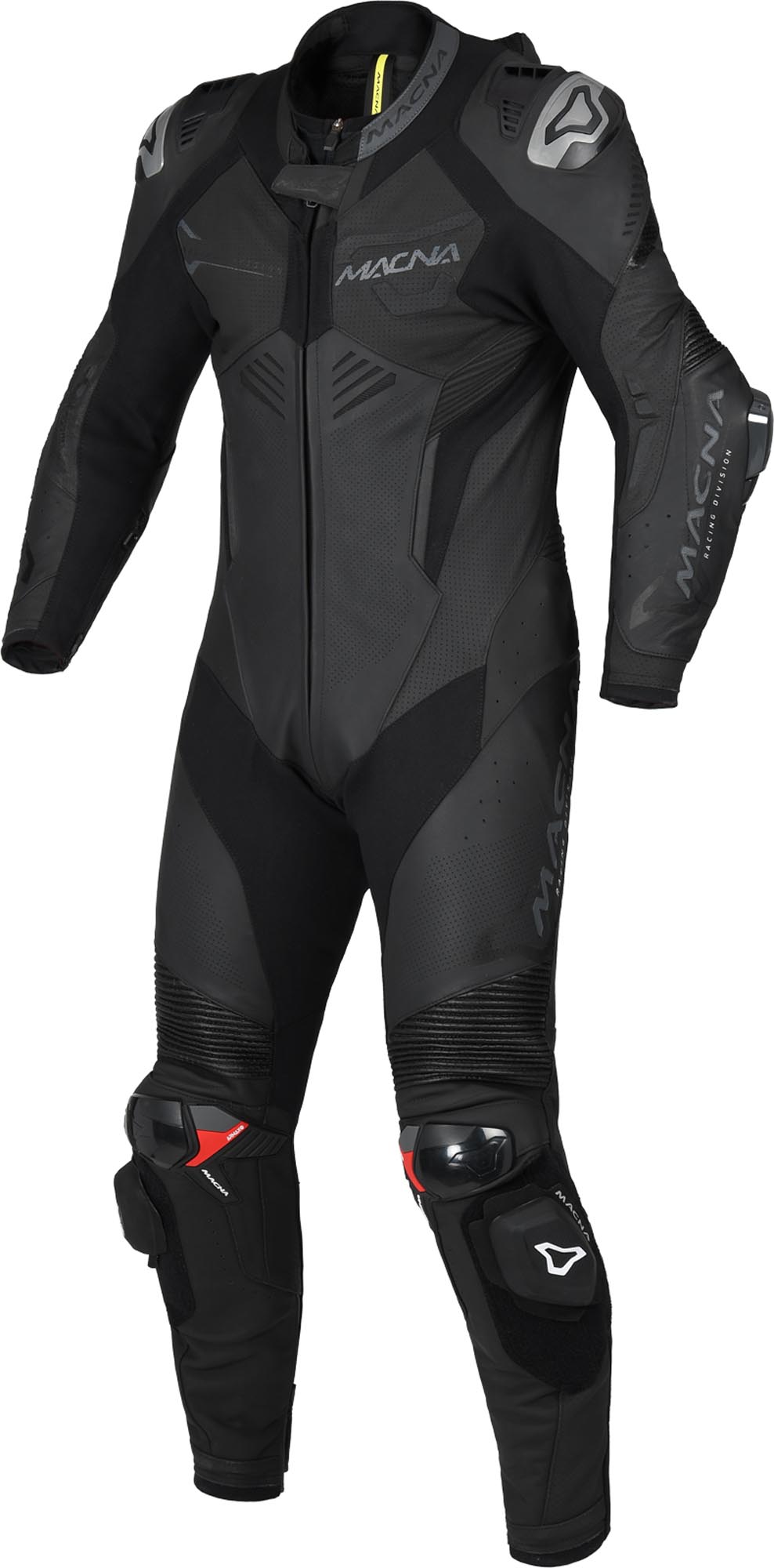 Macna Chromiq 1-Teiler Motorrad Lederkombi schwarz 60 Abbildung 1