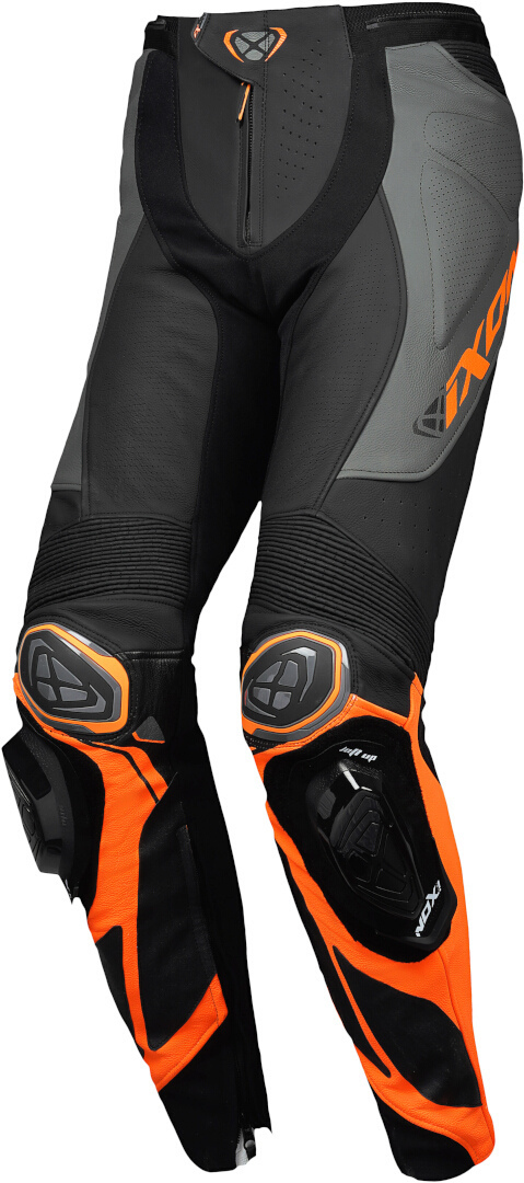 Ixon Vortex 3 Pantaloni de piele pentru motocicletă Negru/Portocaliu XXL Figura 1