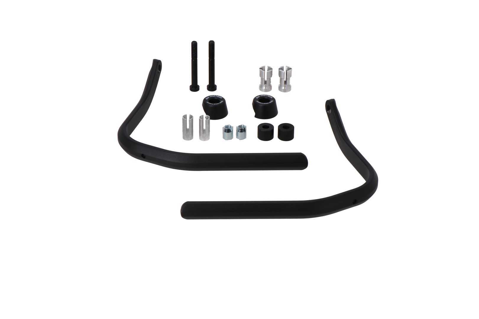 Kit de montare SW-Motech pentru apărătoare de mână - Negru. Pentru ghidonuri goale. 22mm la 1 inch. Figura 1