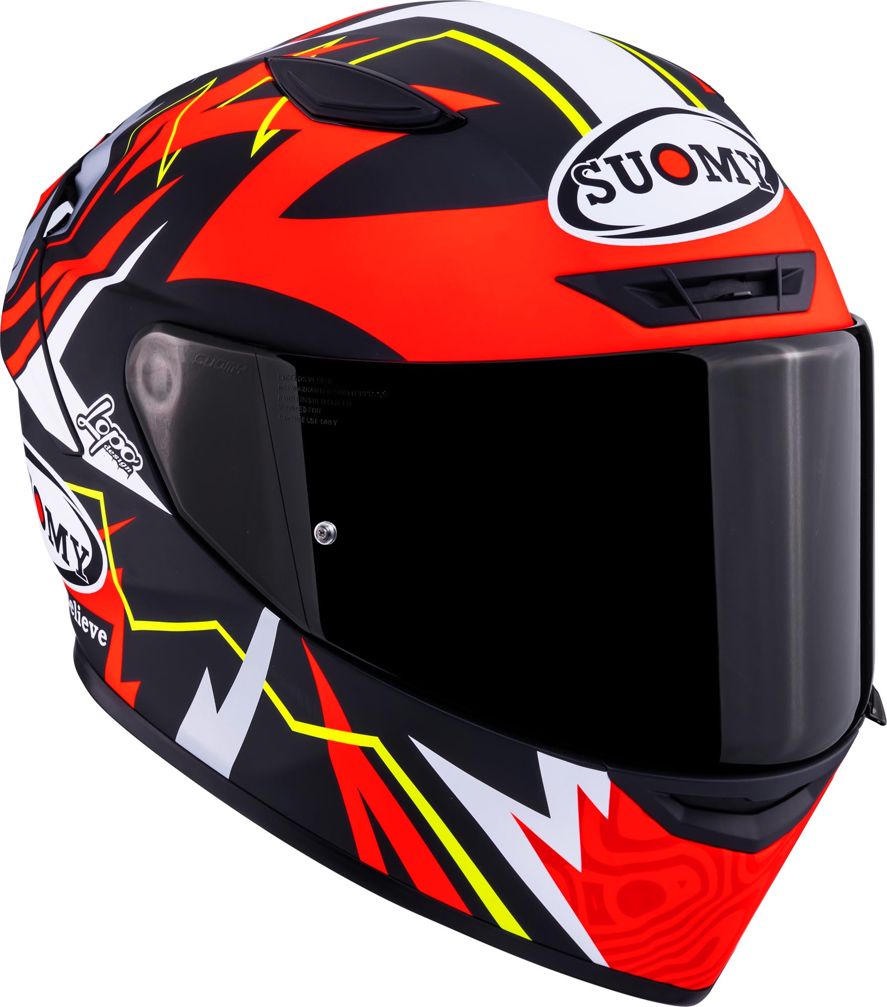 Suomy Track-1 Sam Lowes Replica 2025 Helm rood mat/zwart Verlies (59/60) Figuur 7
