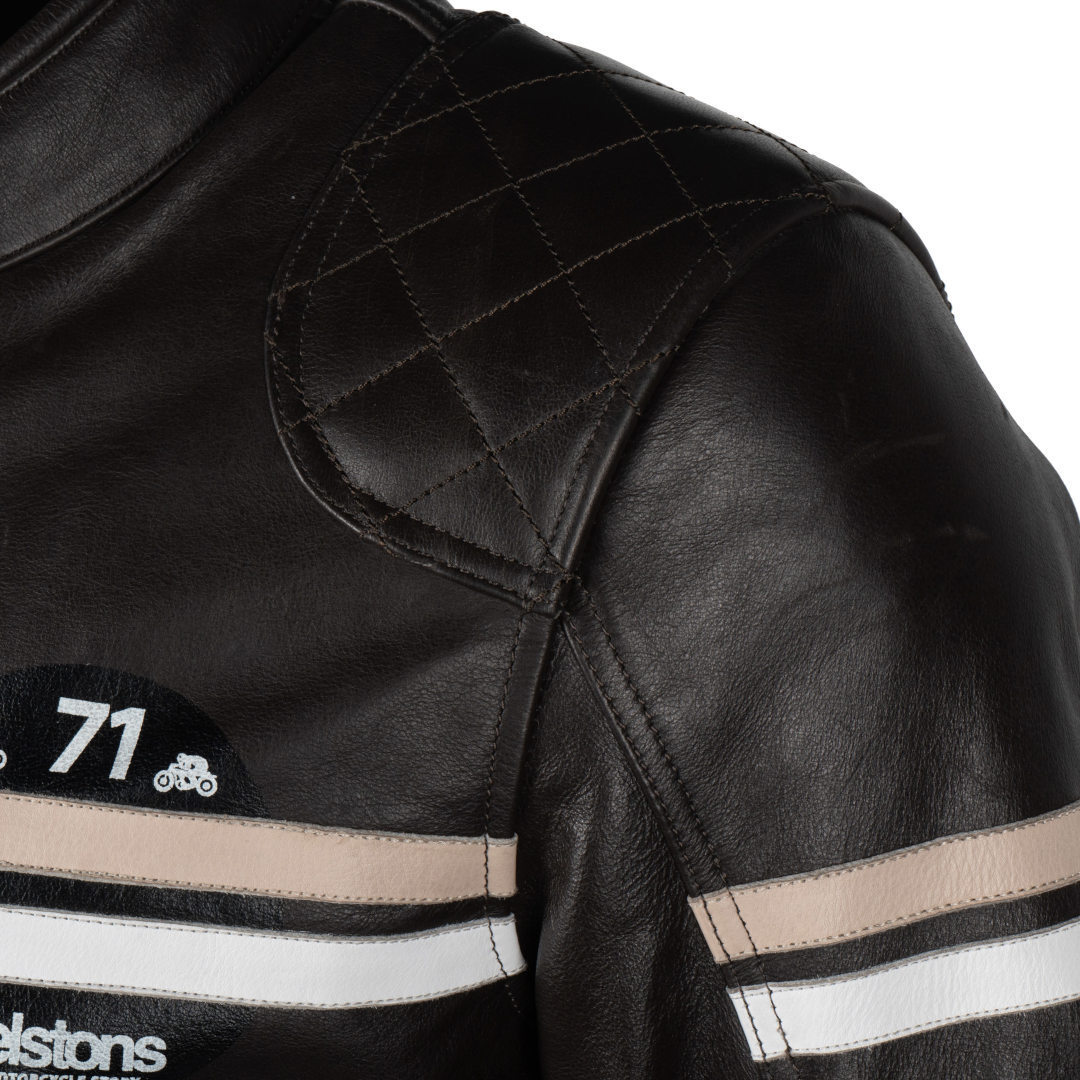 Helstons Chevy Buffalo Motorcycle Leather Jacket dark brown XL Figure 4