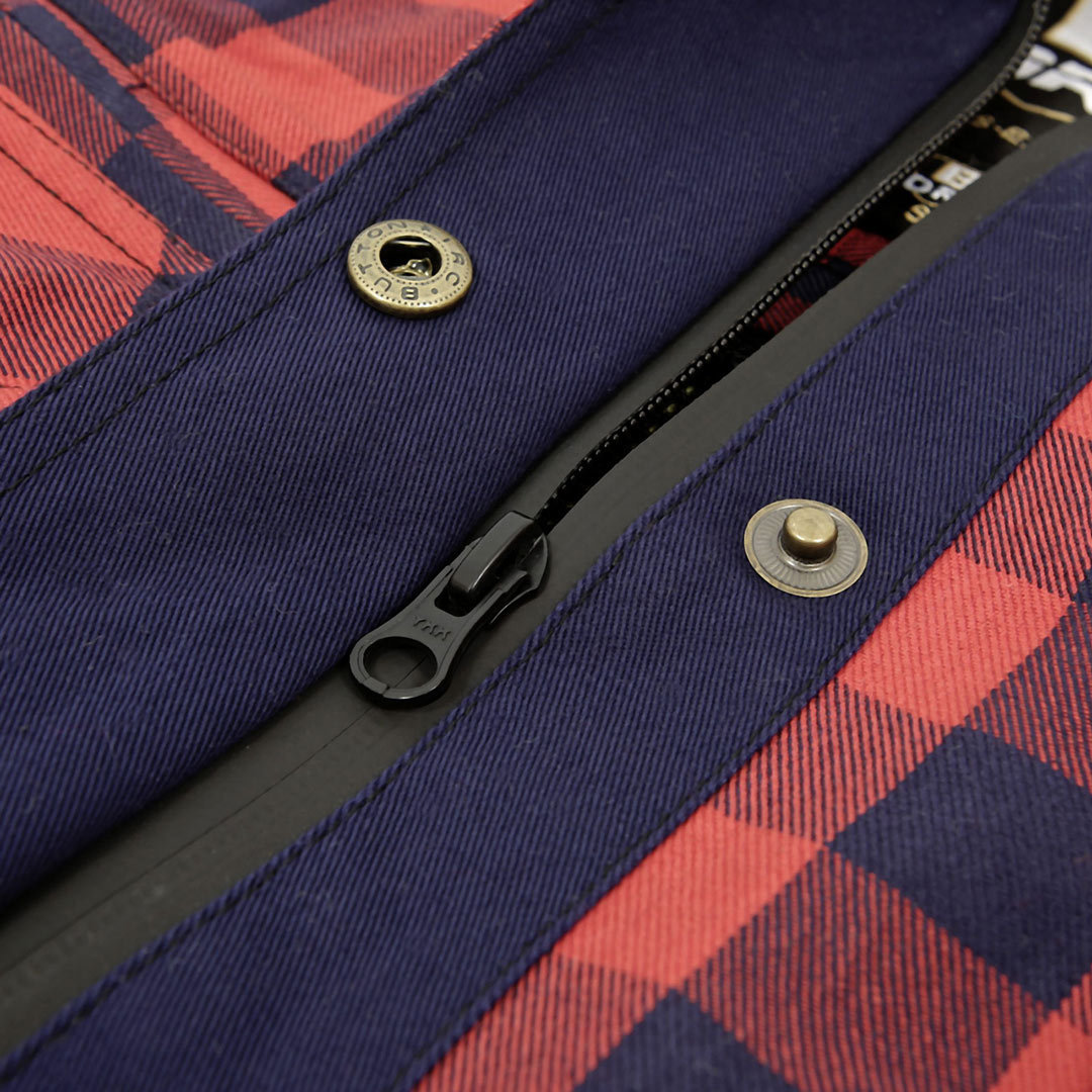 Bores Lumberjack Premium Cămașă de motocicletă pentru doamne Roșu/Albastru XXS Figura 4