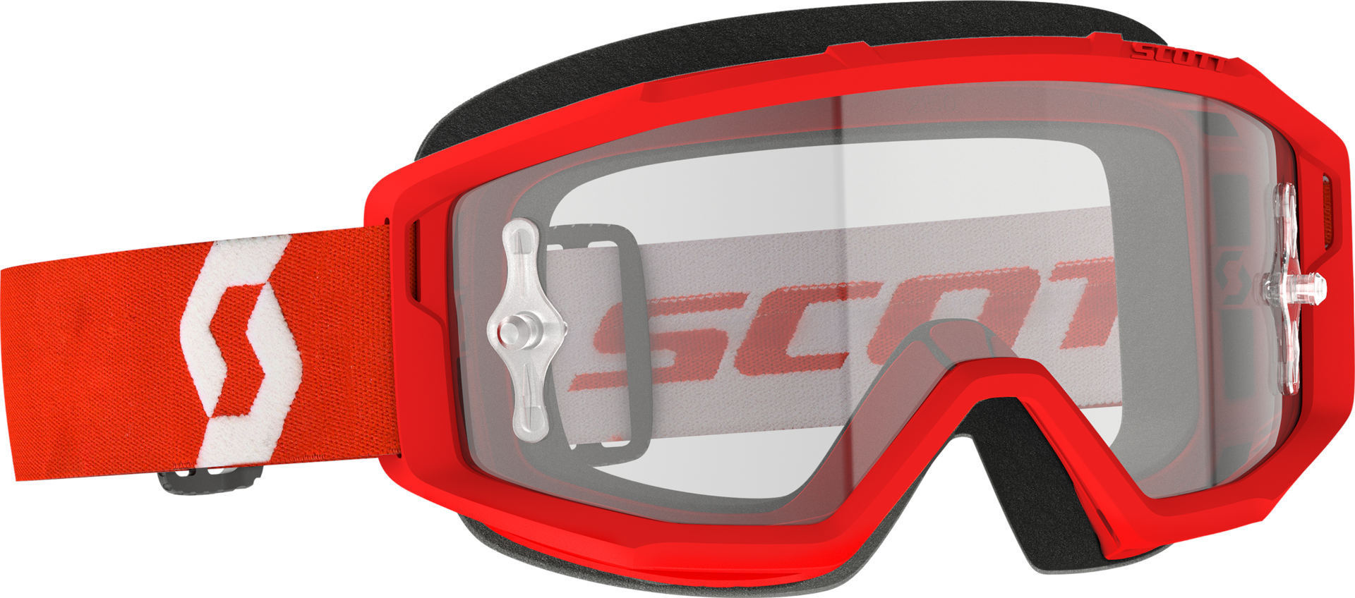 Scott Primal Clear Motocrossglasögon röd/vit Figur 1