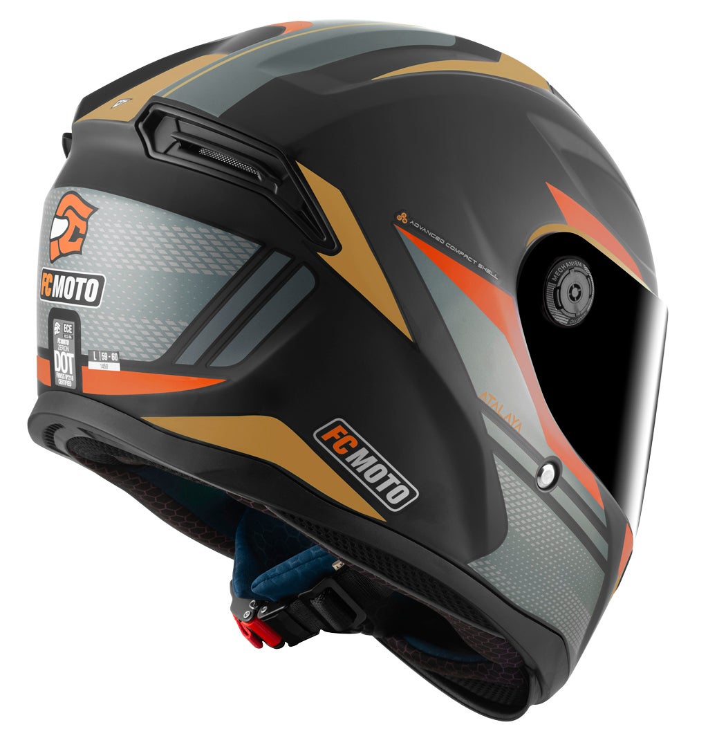 FC-Moto FF114B Zeron Hjelm sort mat/orange 2XL Figur 5