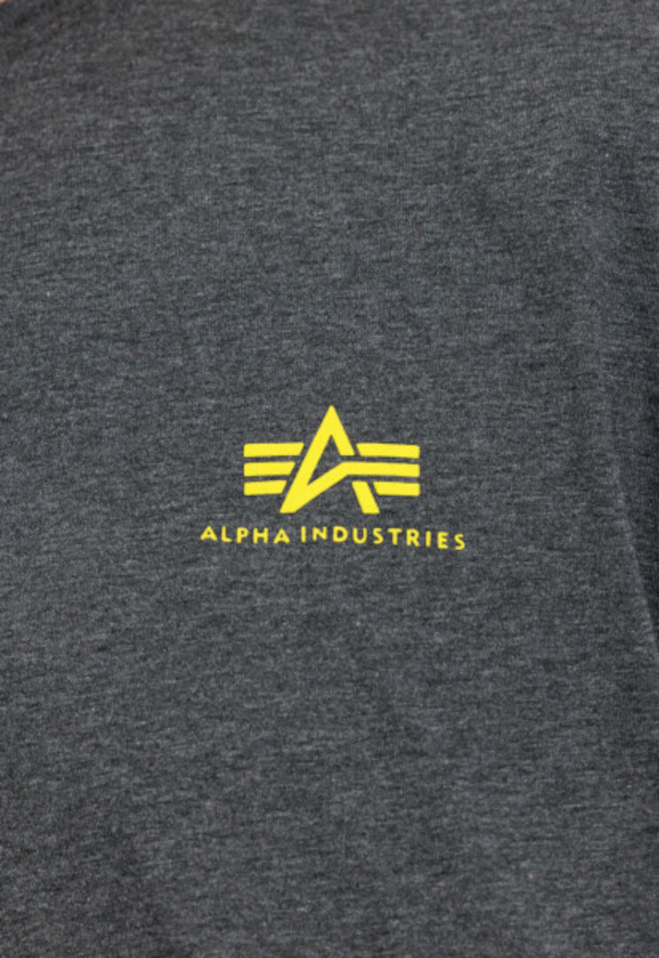 Alpha Industries Basic T Small Logo T-Shirt grau-meliert S Abbildung 2