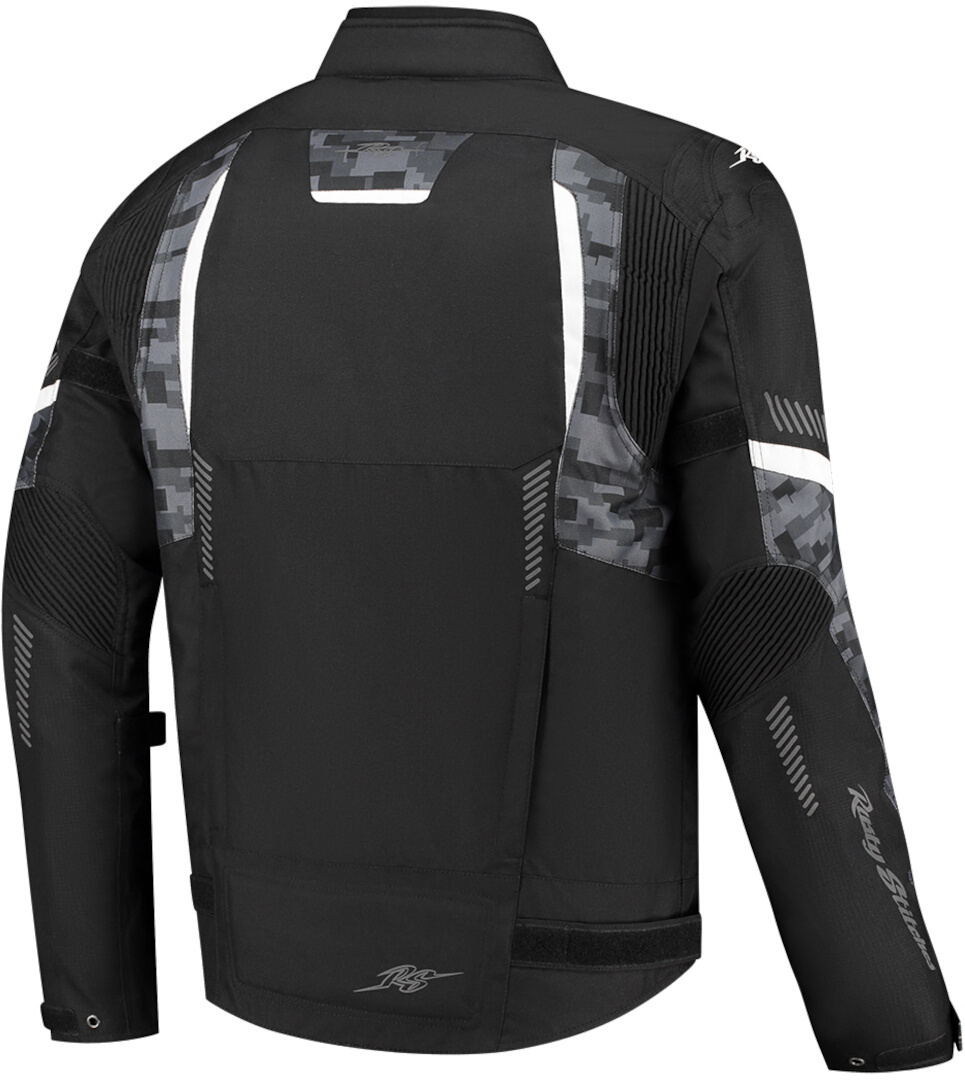 Rusty Stitches Pete Waterproof Motorcycle Textile Jacket black/grey/white M Figure 2