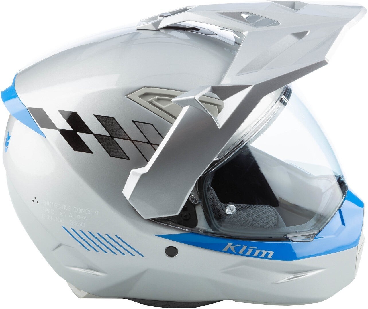 Side view of Klim X1 Alpha Carbon Enduro Helm