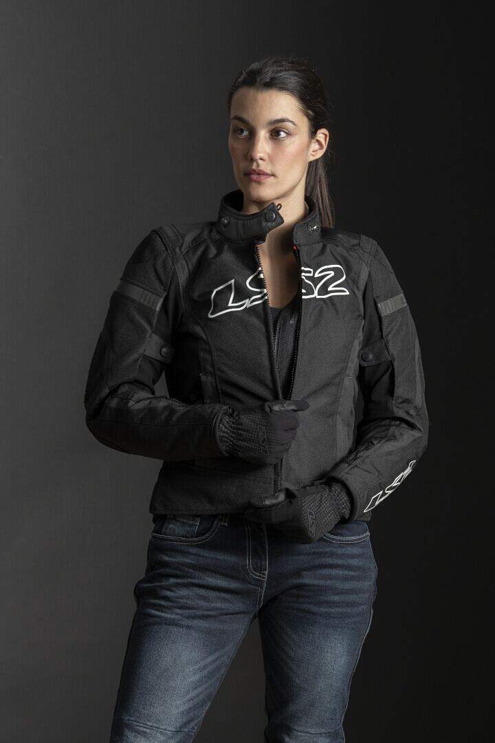 LS2 Gate waterproof Ladies Motorcycle Textile Jacket black/dark grey M Figure 3