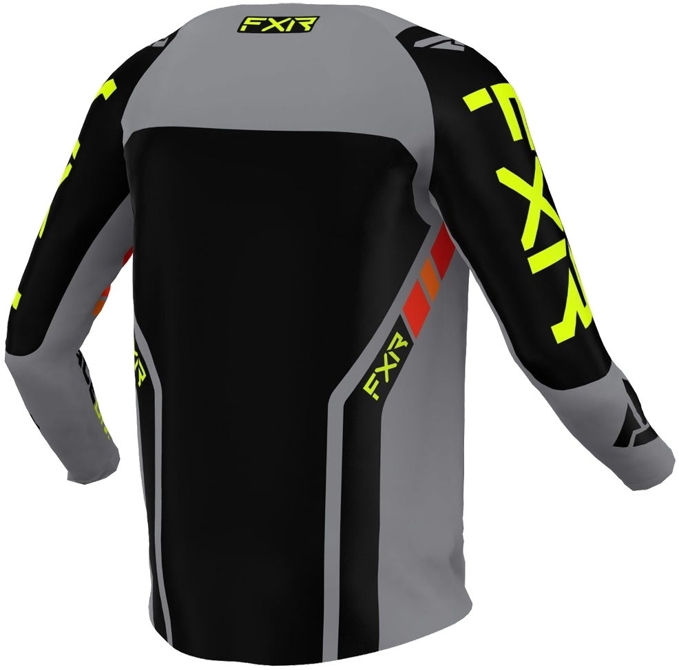 FXR Clutch Pro Motocross Jersey sort/grå/gul M Figur 2