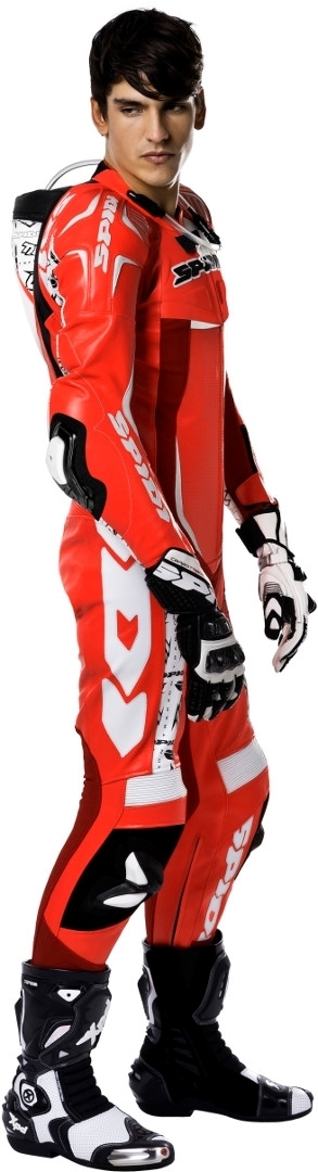 Spidi Track Wind Replica Evo One Piece Motorcycle Leather Suit red/white 50 Figure 4