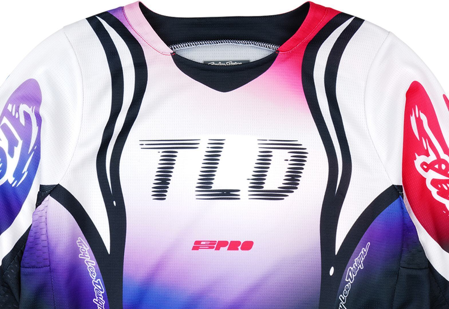 Troy Lee Designs GP Pro Drip Motocross trøje til børn sort/hvid/lilla S Figur 6