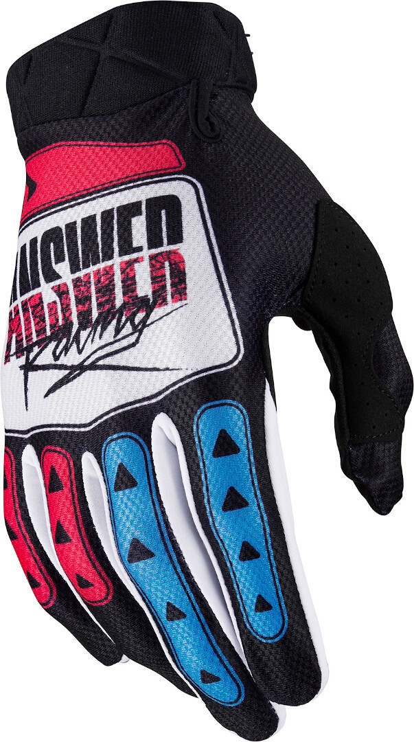 Answer AR3 Pro Glow Luvas de Motocross preto/branco/rosa M Figura 1