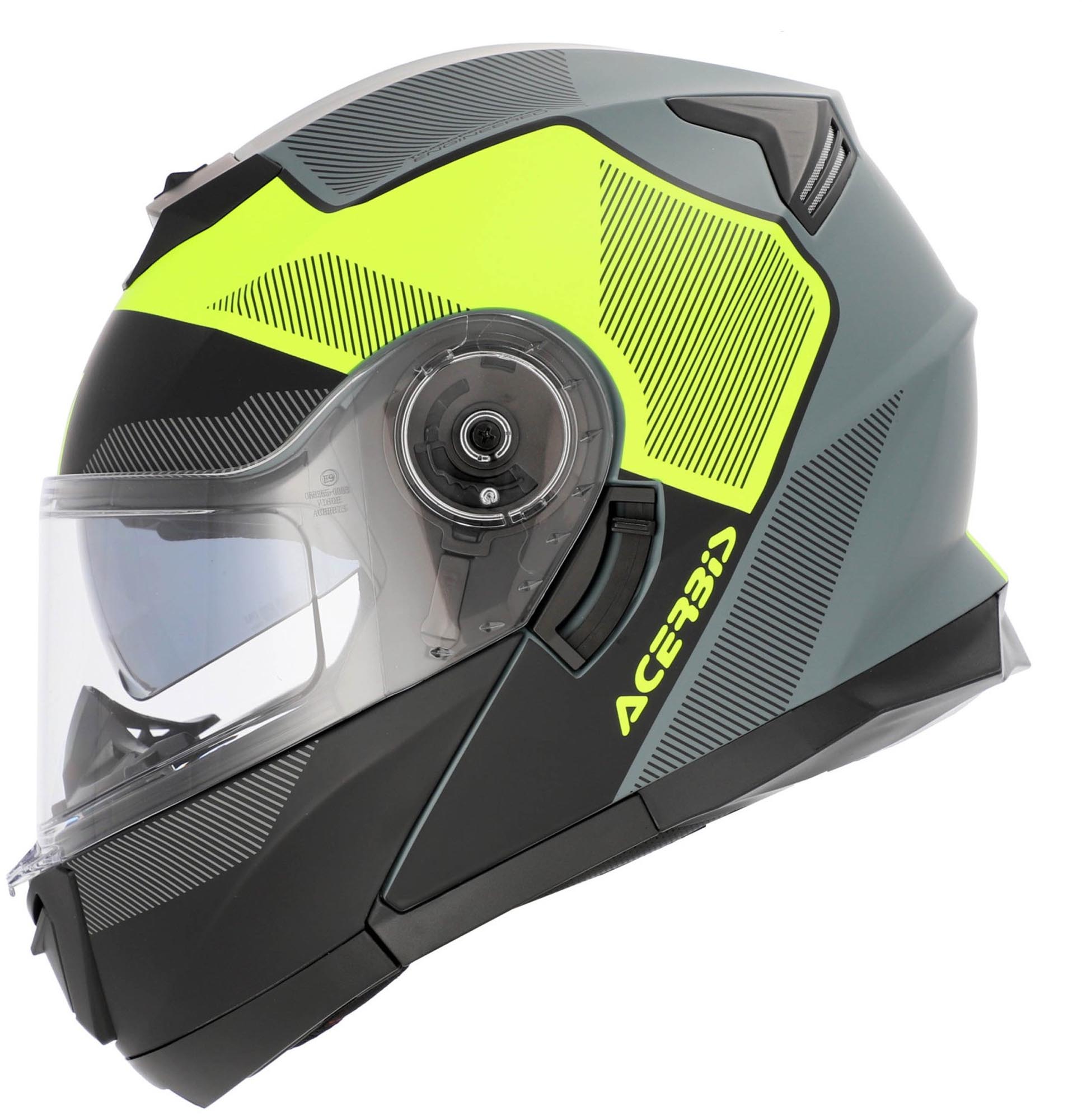 Acerbis Serel Logo Hjelm sort mat/grå/neon-gul XL (61) Figur 4