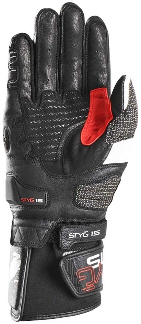 Furygan Styg 15 Motorcykel handsker sort/hvid/rød M Figur 3